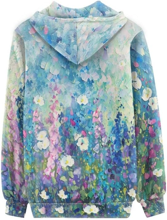 Irisjudy Womens Zip-up Hoodie with Kanga Pocket(XS-5XL),Cact...