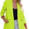 ARTFREE Womens Casual Blazer Button Lapel Long Sleeve Work B...