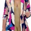 HuiSiFang Women's Printed Blazer Jacket Long Sleeve Open Fro...