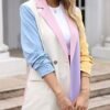 ARTFREE Womens Casual Blazer Button Lapel Long Sleeve Work B...