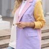ARTFREE Womens Casual Blazer Button Lapel Long Sleeve Work B...