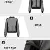 Fisoew Women's Crop Mesh Sheer Bomber Jackets Lightweight Lo...