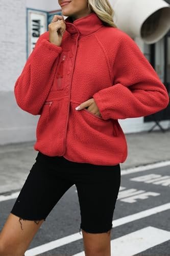 Nirovien Womens Fuzzy Fleece Jacket Button Down Sherpa Coats...