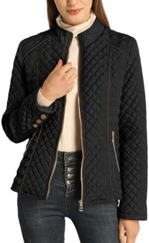 Bellivera Women's Stand Collar Lightweight Quilted Puffer Ja... Bellivera Women's Stand Collar Lightweight Quilted Puffer Ja...