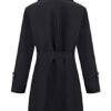 RISISSIDA Women Trench Coats, Water Resistant Double Breaste...