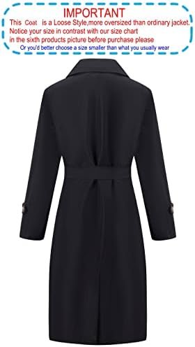 RISISSIDA Women Trench Coats, Water Resistant Double Breaste...