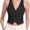 V VOCNI Vest for Women V Neck Suit Vest Sleeveless Racerback...