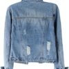 Kedera Womens Denim Jackets Distressed Ripped Long Sleeve Je...