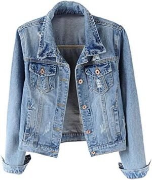 Kedera Womens Denim Jackets Distressed Ripped Long Sleeve Je... Kedera Womens Denim Jackets Distressed Ripped Long Sleeve Je...