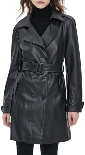 Beinia Women's PU Faux Leather Blazer Jacket, Waterproof, Bu... Beinia Women's PU Faux Leather Blazer Jacket, Waterproof, Bu...