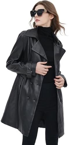 Beinia Women's PU Faux Leather Blazer Jacket, Waterproof, Bu...