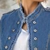 Jean Jackets for Women Trendy Stretch Denim Jacket Button Up...