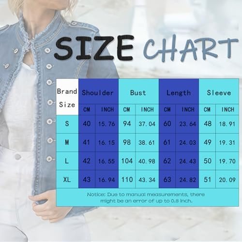 Jean Jackets for Women Trendy Stretch Denim Jacket Button Up...