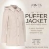 Jones NY Quilted Women's Puffer Jacket Womens Winter Coat wi...