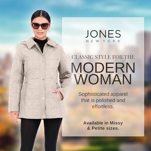 Jones NY Quilted Women's Puffer Jacket Womens Winter Coat wi...