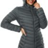 ANOTHER CHOICE Women Puffer Jacket Hooded Warm Lightweight P...