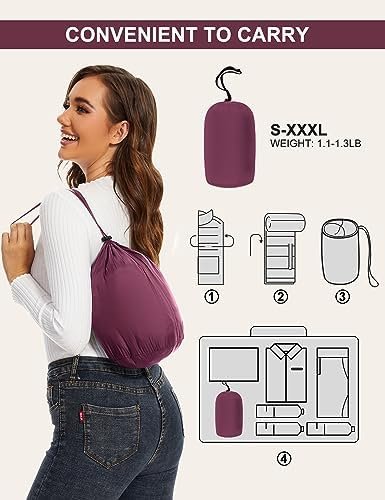 ANOTHER CHOICE Women Puffer Jacket Hooded Warm Lightweight P...