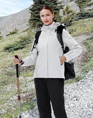 Pioneer Camp Women's Rain Jacket with Hood Waterproof Windbr...