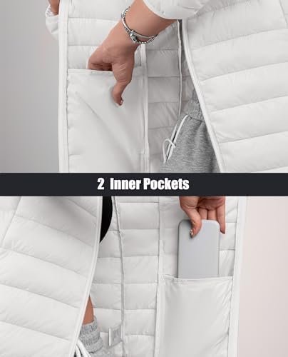 MAGCOMSEN Women's Puffer Jacket Lightweight Quilted Padded 4...