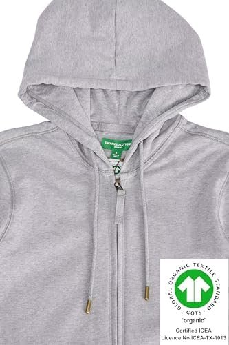 Women's GOTS Certified 100% Organic Cotton Sweatshirts Zip U...