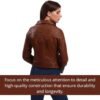 Women's Lamb Leather Jacket Classic Biker Style, Perfecto De...