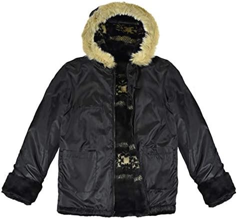 Outfitters Women's Reversible Faux Fur Patterned Zip Up Jack...