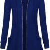 Miusey Womens Zip Up Long Hoodie Jacket Lightweight Tunic Sw...