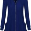 Miusey Womens Zip Up Long Hoodie Jacket Lightweight Tunic Sw...
