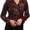 Women's Lamb Leather Jacket Classic Biker Style, Perfecto De...