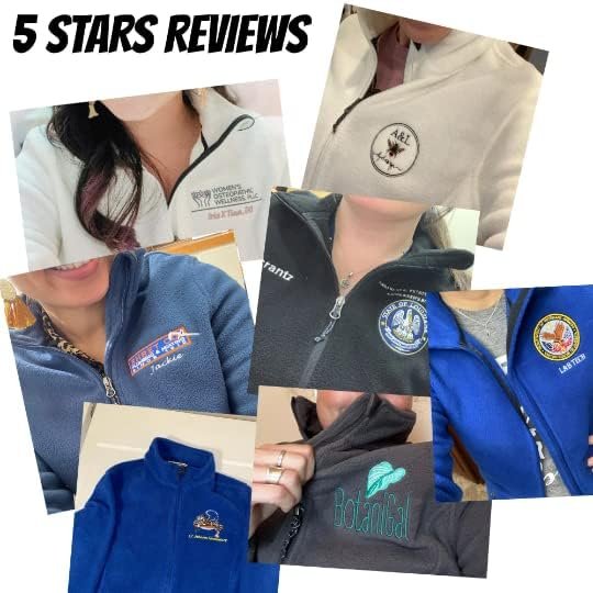 INK STITCH Women L217 Custom Stitching Embroidery Fleece Jac...