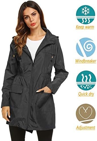 Lomon Women Waterproof Lightweight Rain Jacket Active Outdoo...