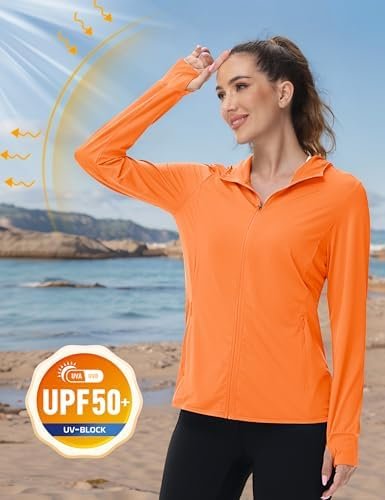 TACVASEN Women's Sun Hoodies Lightweight Jacket for Women Zi...