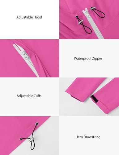 Avoogue Rain Jacket Women Waterproof Lightweight Raincoat Li...