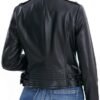 Leather Jacket Women,Lambskin Motorcycle Jacket,Zip Front,Be...