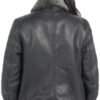 STREGA Womens leather jacket Lambskin Bomber Jacket-detachab...