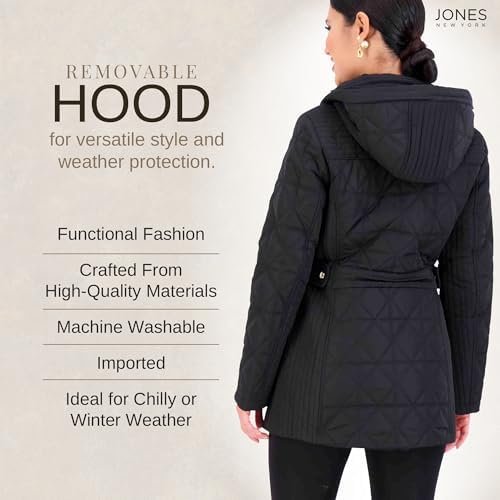 Jones NY Quilted Women's Puffer Jacket Womens Winter Coat wi...
