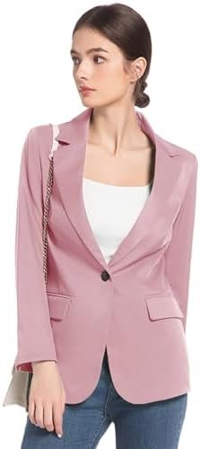 FARVALUE Womens Spring Casual Blazers Long Sleeve Notch Lape...