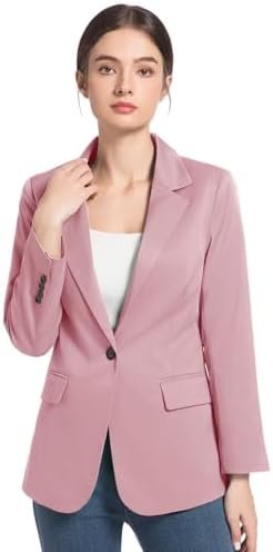FARVALUE Womens Spring Casual Blazers Long Sleeve Notch Lape...