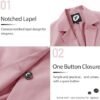 FARVALUE Womens Spring Casual Blazers Long Sleeve Notch Lape...