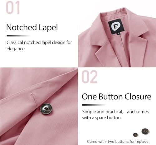 FARVALUE Womens Spring Casual Blazers Long Sleeve Notch Lape...