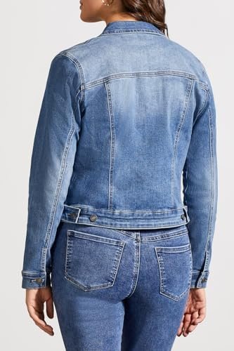 Tribal Women's Classic Cotton Denim Jacket with Pockets