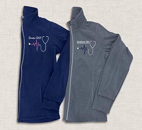 NACRE APPAREL Nurse Custom Jacket Personalized Embroidered L...