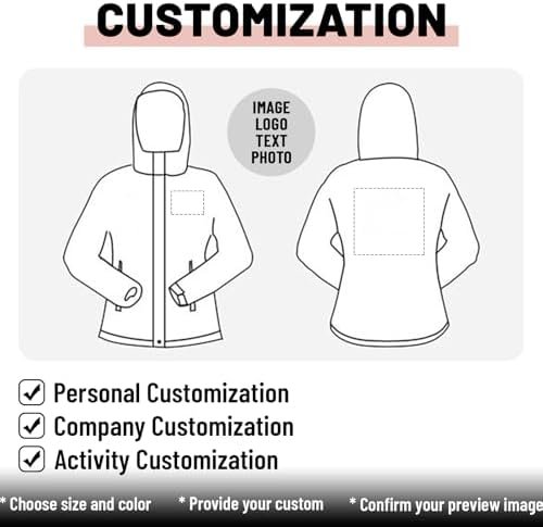 Womens Rain Jacket Custom with Logo Text Personalized Lightw...