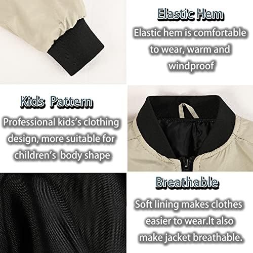 SNOW DREAMS Boys Girls Bomber Jacket Flight Jackets Spring V...