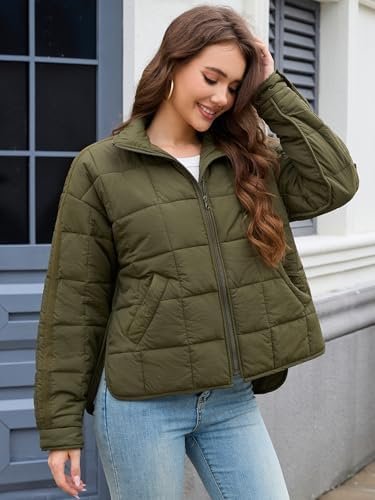 Muchpow Women's Lightweight Down Coat Long Sleeve Full Zippe...