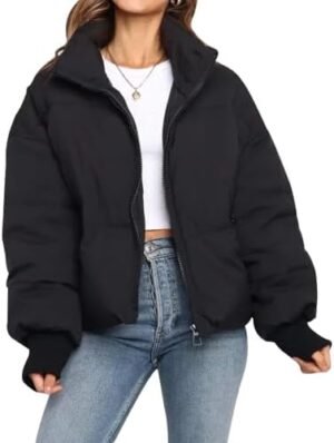 Flygo Winter Cropped Puffer Jacket Coats for Women 2024 Shor... Flygo Winter Cropped Puffer Jacket Coats for Women 2024 Shor...