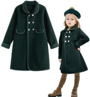 Simplee kids Girls Dress Coat Lapel Button Winter Jackets Co... Simplee kids Girls Dress Coat Lapel Button Winter Jackets Co...