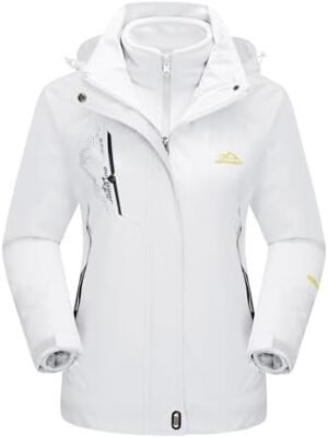 MAGCOMSEN Women's 3-in-1 Winter Coats Snow Ski Jacket Waterp... MAGCOMSEN Women's 3-in-1 Winter Coats Snow Ski Jacket Waterp...