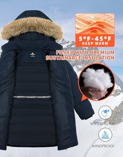 Pioneer Camp Women's Winter Coats Warm Thicken Long Puffer J...