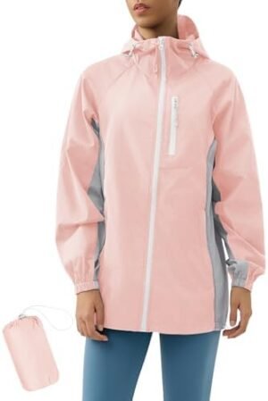 LOMON Lightweight Active Rain Jacket Hooded Water Resistant ...